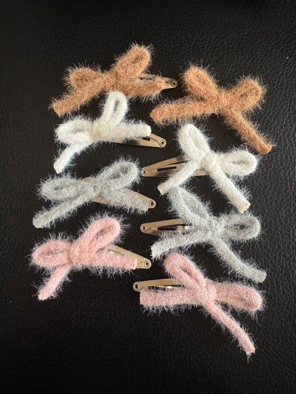 Haarknipjes stof strikjes