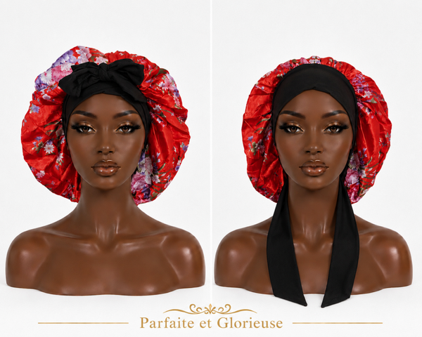 BONNET ROUGE FLEURI