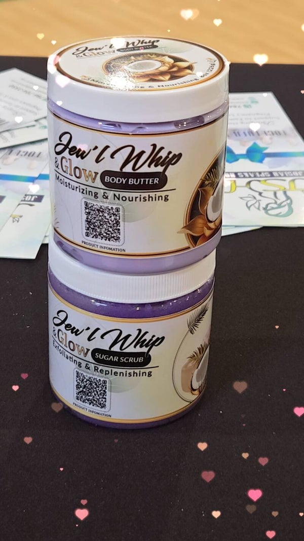 Jew’l Whip and Glow Sugar Scrub- Lavender Combo