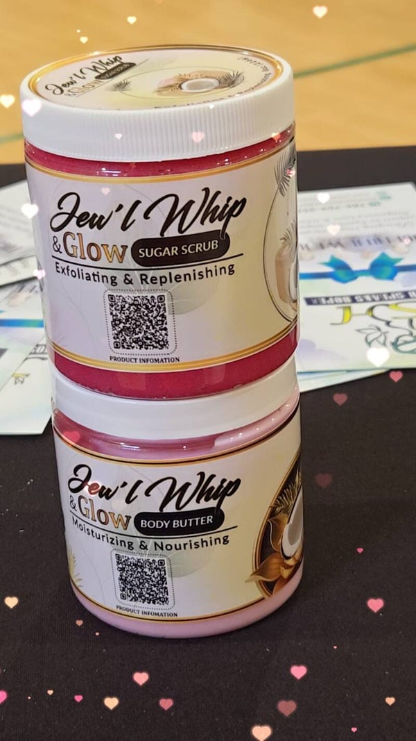 Jew’l Whip and Glow Sugar Scrub- Rose Combo