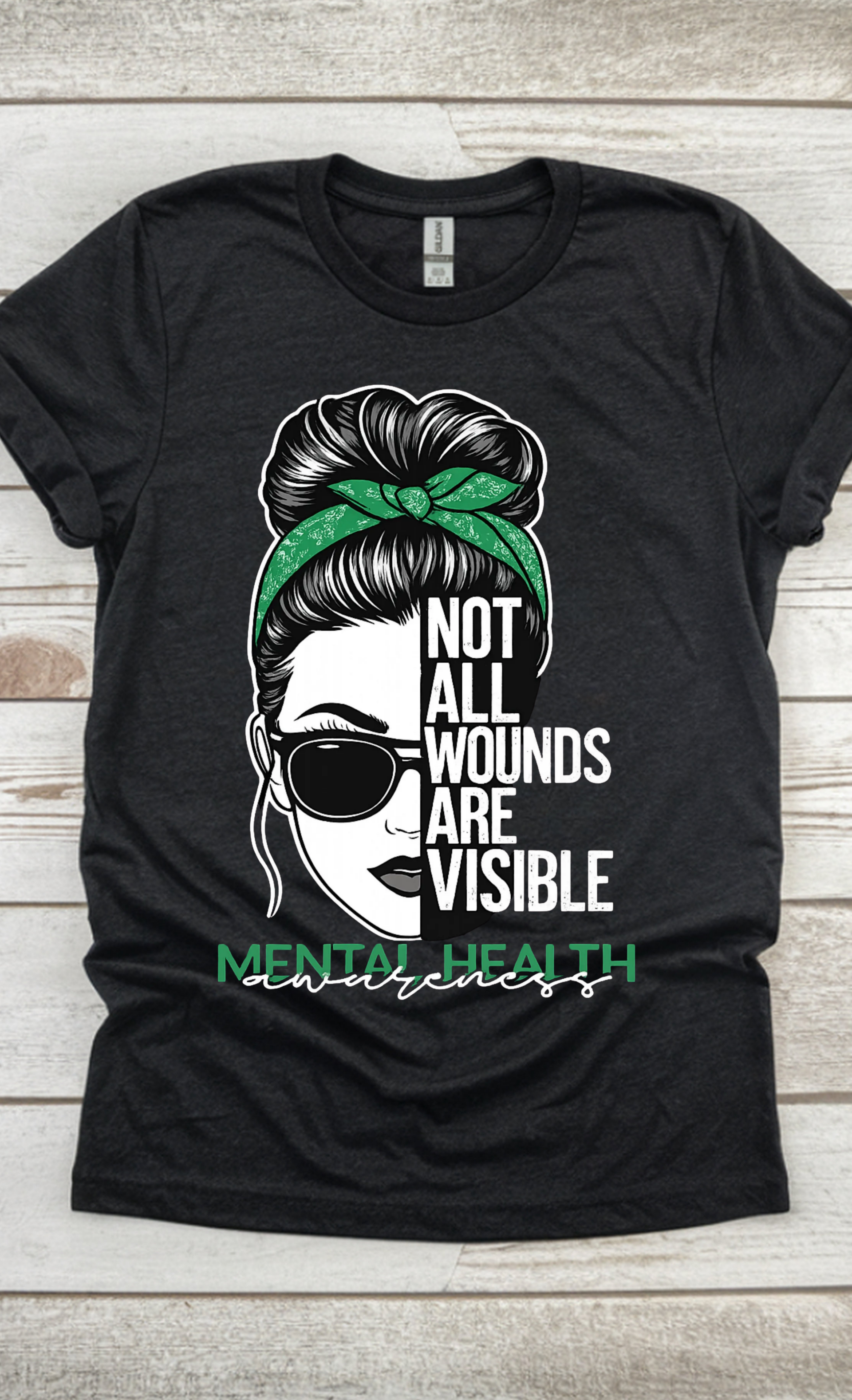 Not All Wounds Are Visible Mental Health Awareness Tee