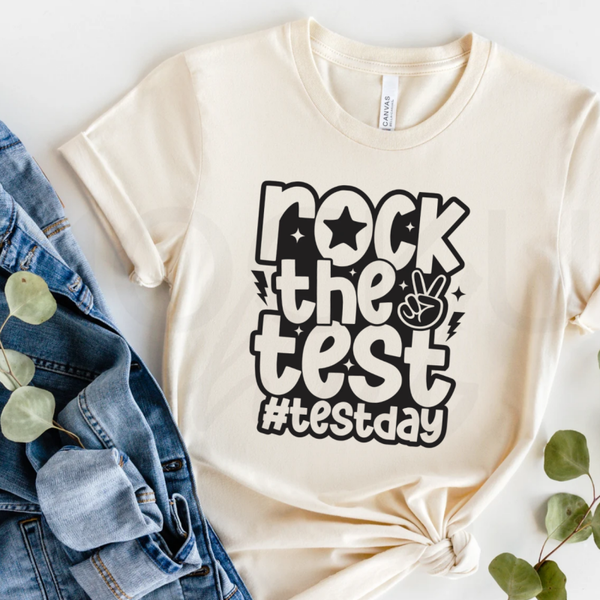 Rock the Test Retro School Spirit Tee