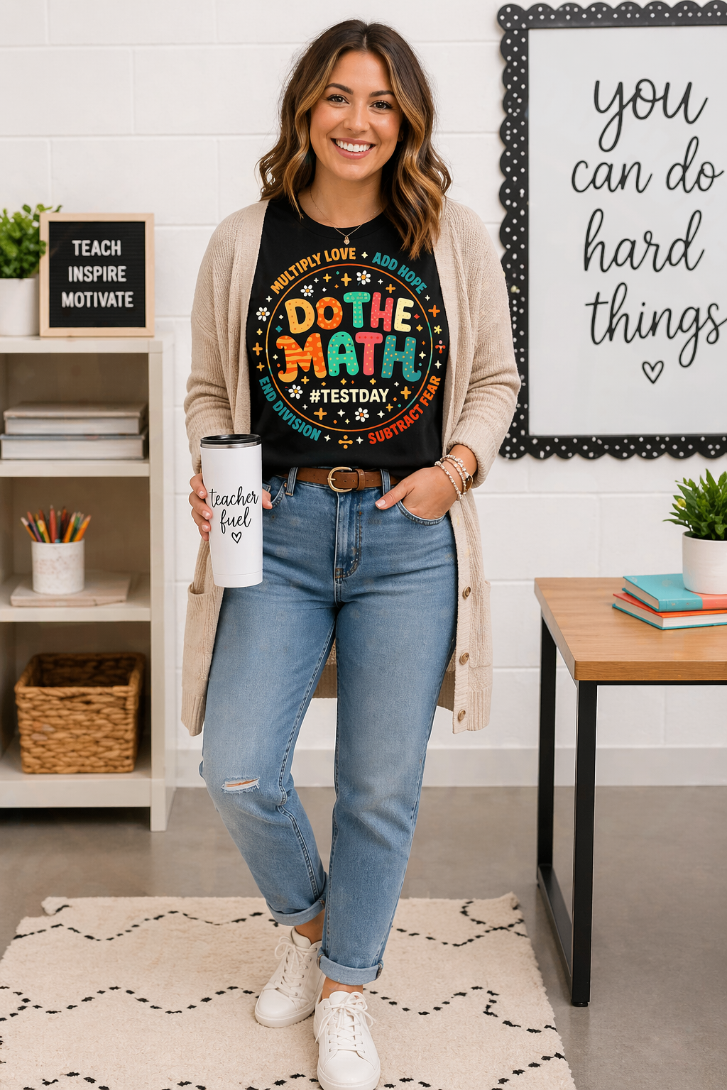 Do the Math Teacher Tee | Colorful #TestDay Classroom Shirt