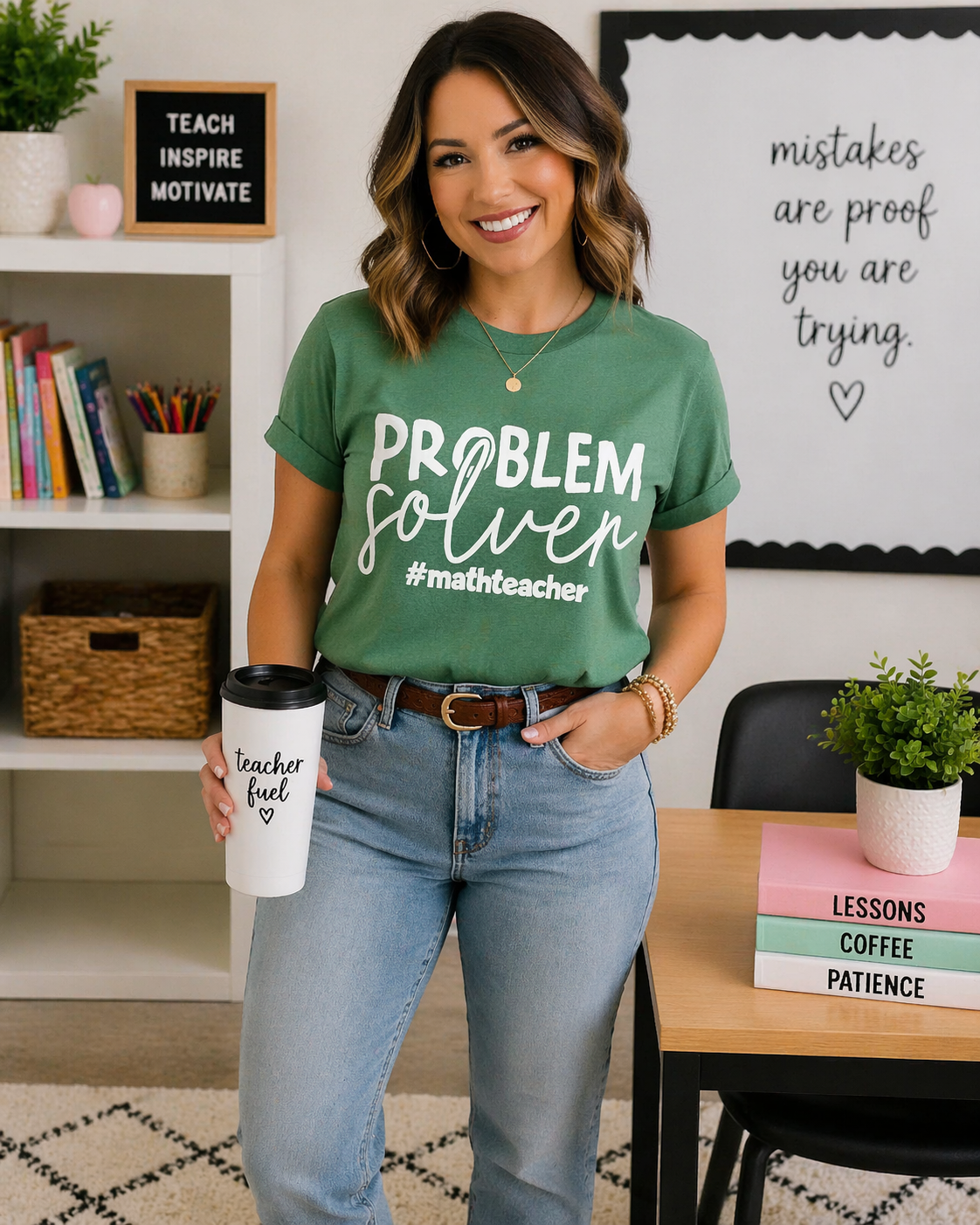 Problem Solven Math Teacher Tee | Cute Hashtag Teacher Shirt