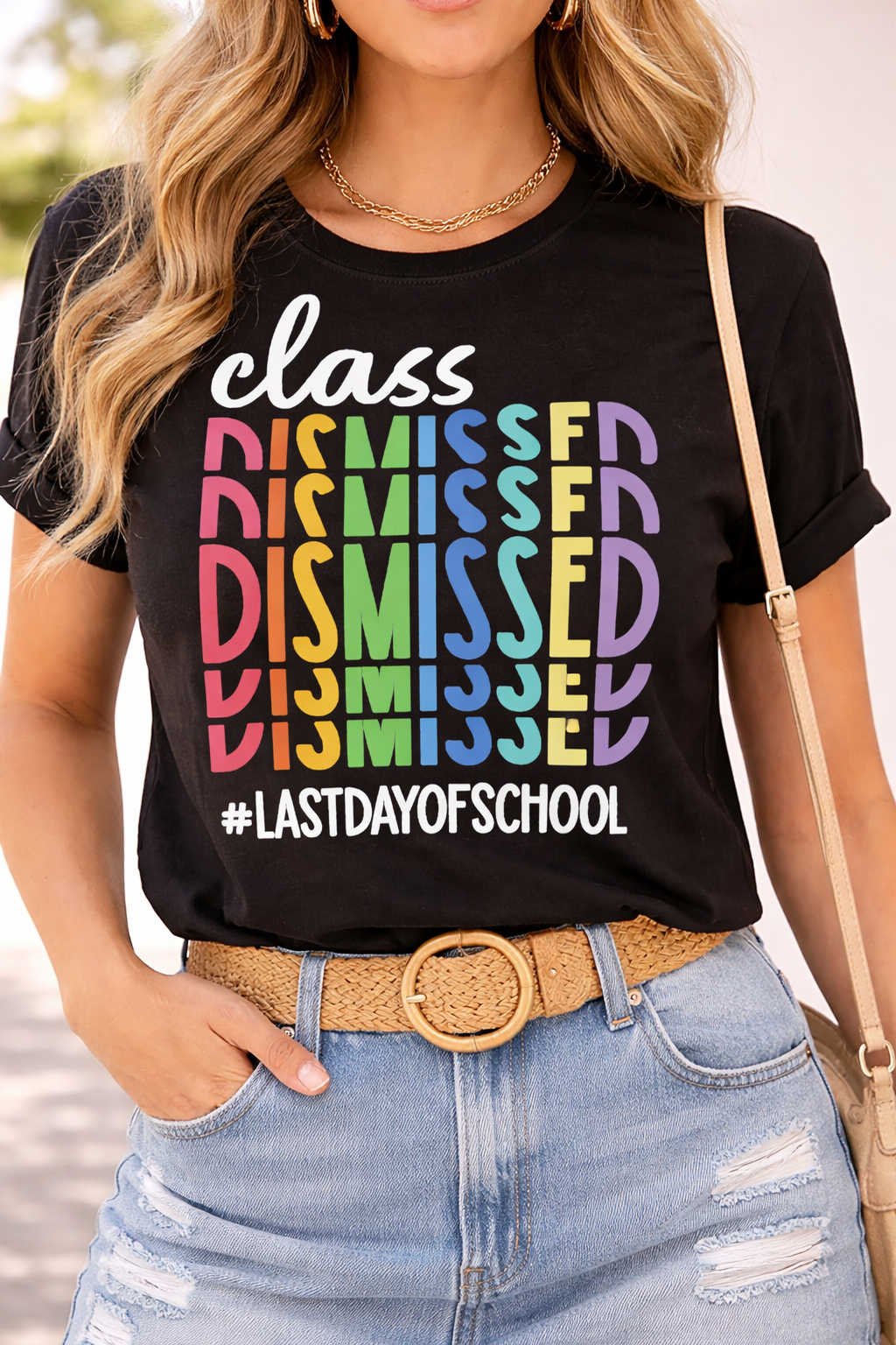 Class Dismissed Last Day of School Tee | Rainbow Teacher Shirt