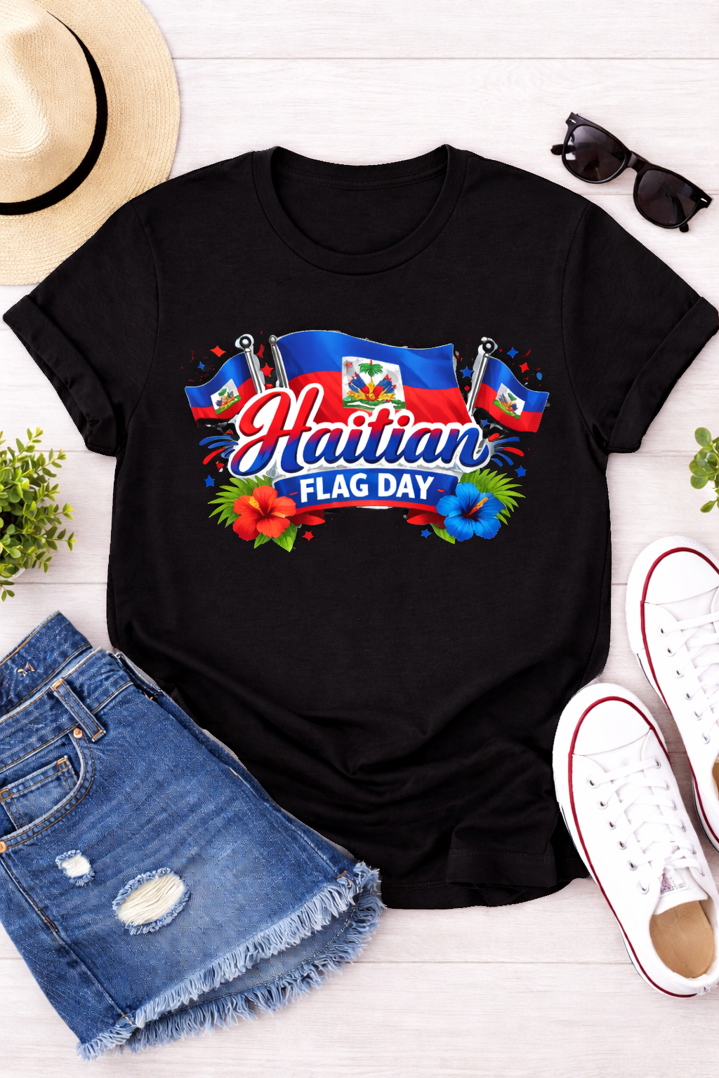 Haitian Flag Day Bloom Tee
