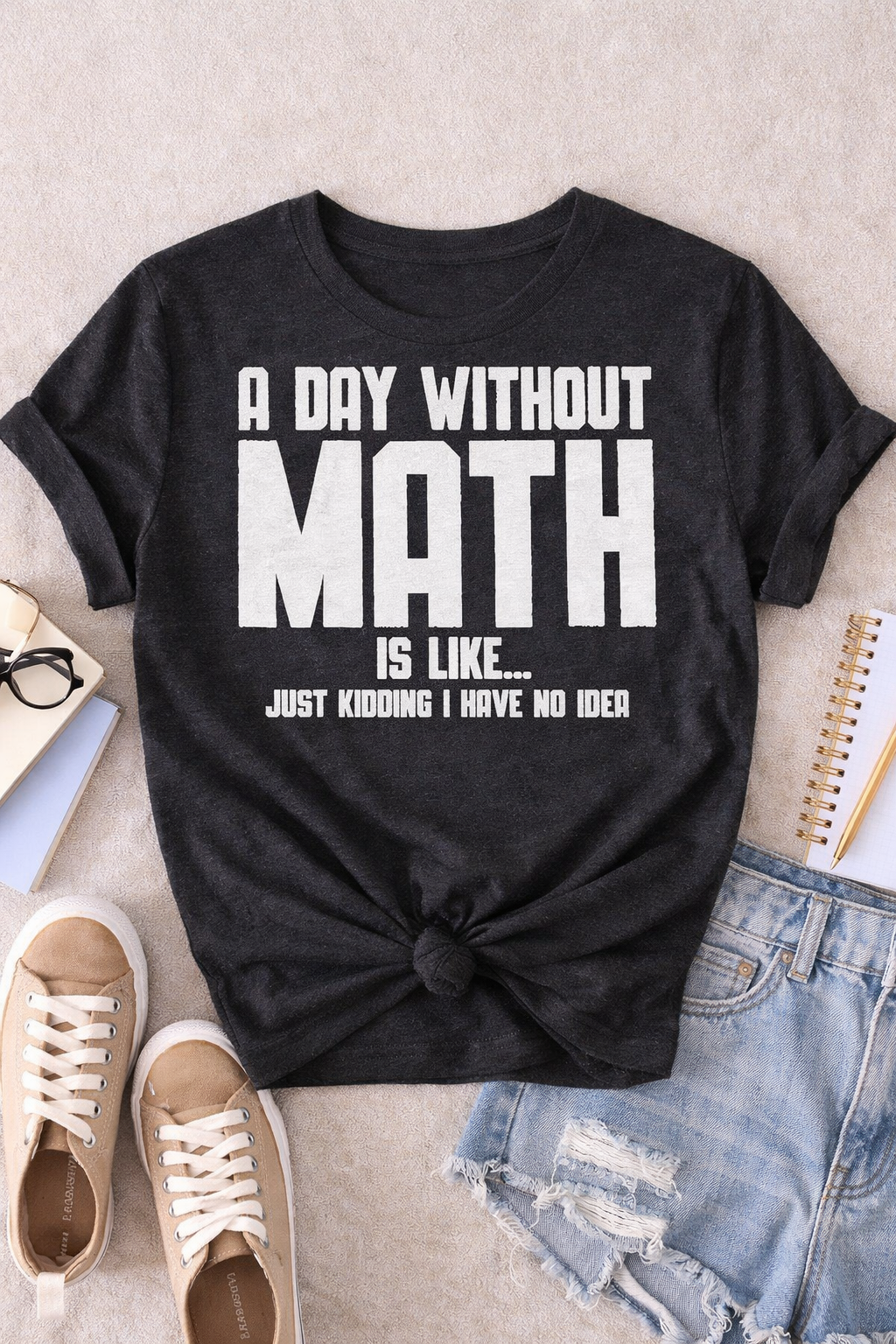 A Day Without Math Graphic Tee | Funny Teacher and Math Lover Shirt
