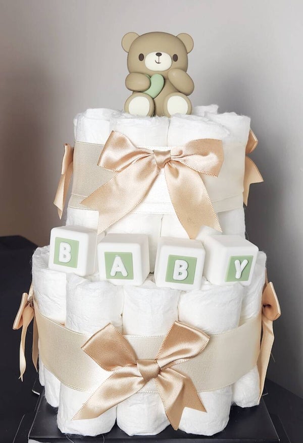 Luiertaart beertje groen