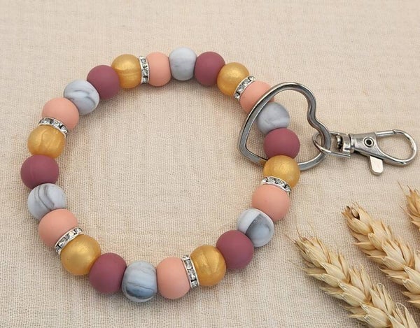 Wristlets marble peach