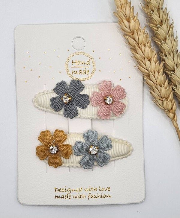 Haarknipjes bloemetjes lux