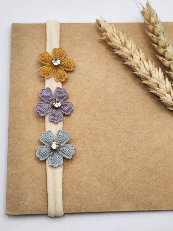 Baby haarbandje bloemetjes