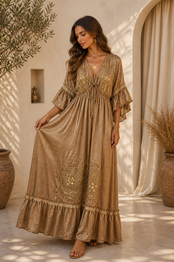 VESTIDO "REAL GOLD"