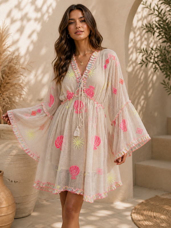 VESTIDO "TROPICOQUETA ROSA"