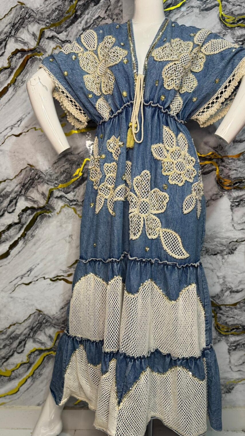 Vestido" FLOR VAQUERO"