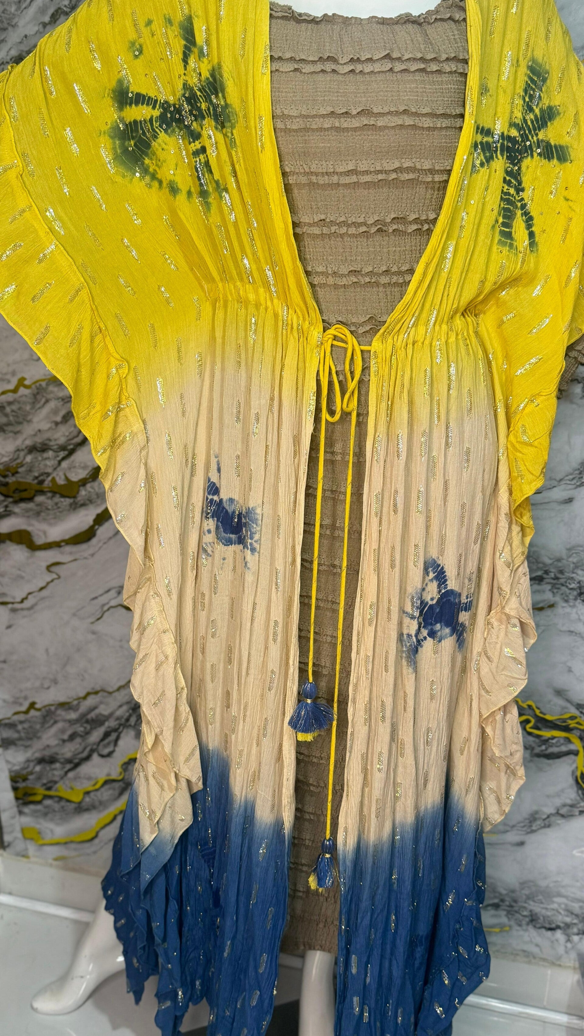 CAFTAN "TRICOLOR" AMARILLO