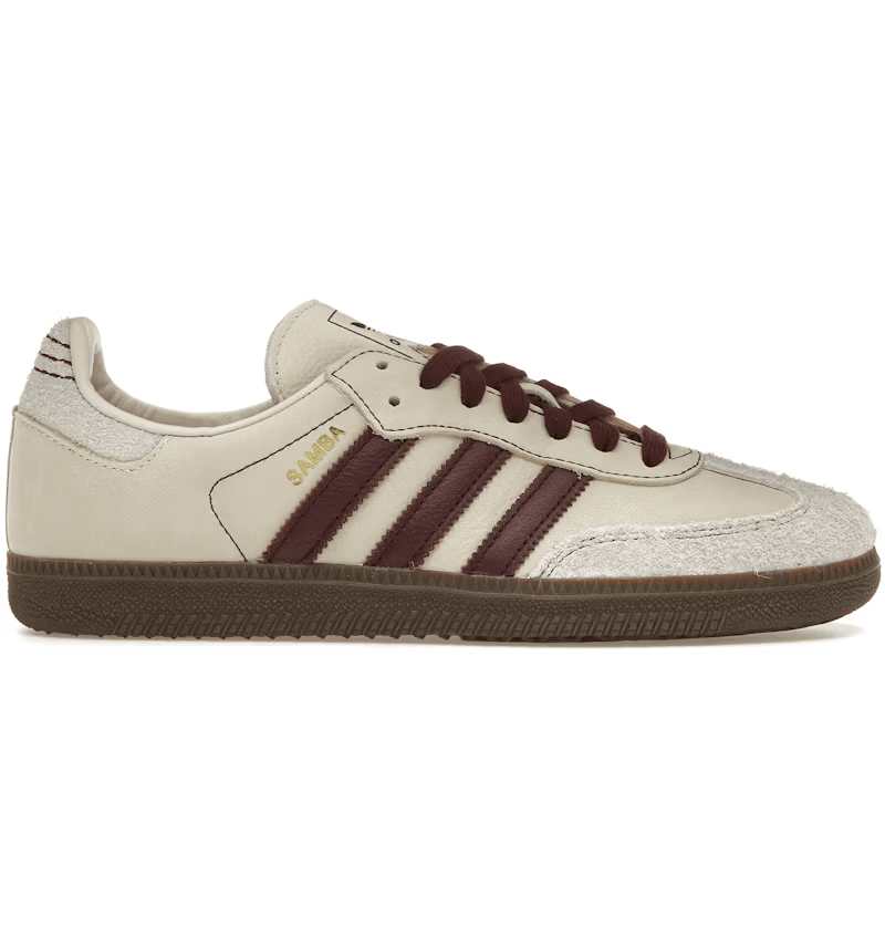 Adidas Samba OG Wonder White Maroon