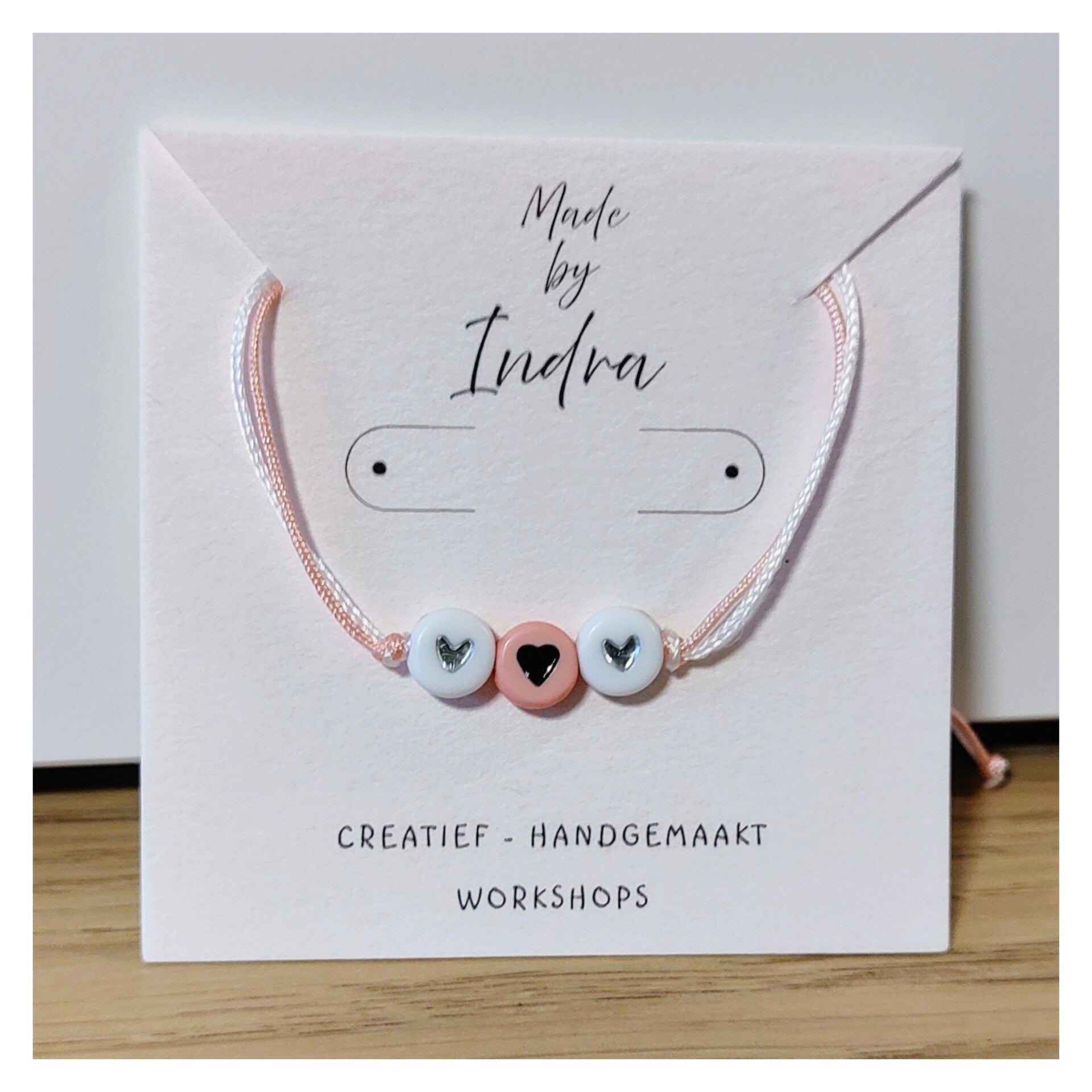 Geluksbrenger voor jong en oud - 3X HARTJE - zilver/zalmroze