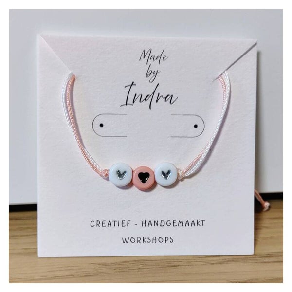 Geluksbrenger voor jong en oud - 3X HARTJE - zilver/zalmroze