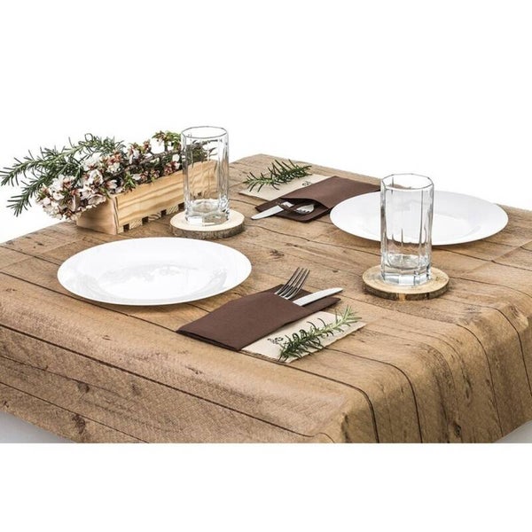 MANTEL PAPEL 100*100 ECONATURE DECO MADERA 400U