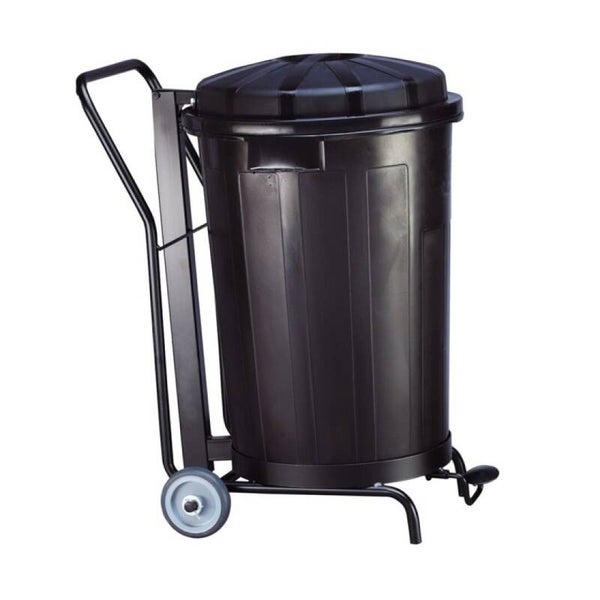CONTENEDOR NEGRO GOLIAT CON CARRO Y RUEDAS 95L.