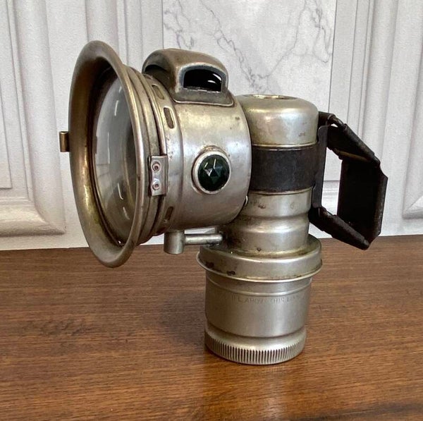 ANTIQUE CARBIDE LAMP BY HENRY MILLER OF BIRMINGHAM