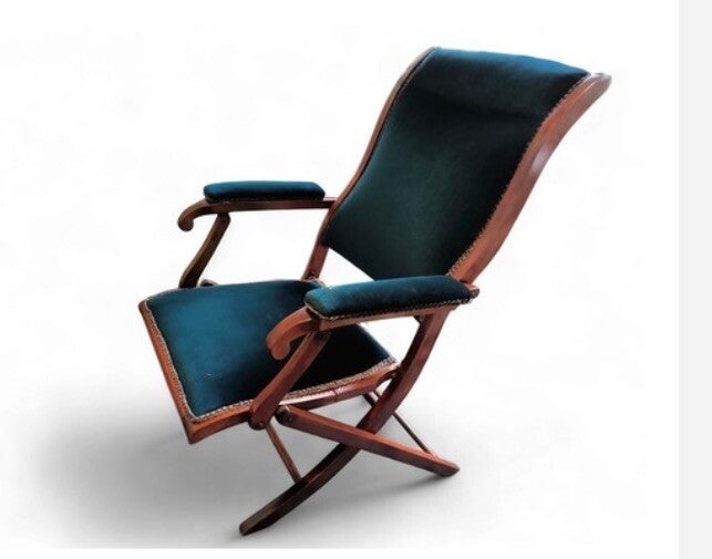 19th CENTURY  MAHOGANY CAMPAIGN CHAIR