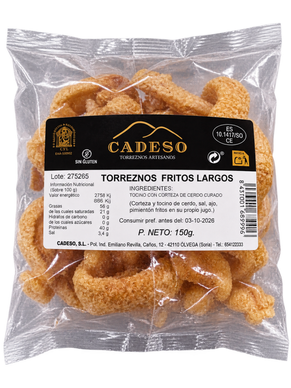 Torreznos Fritos Largos (150g)
