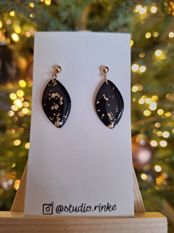 Gold Noir Marquise Shape