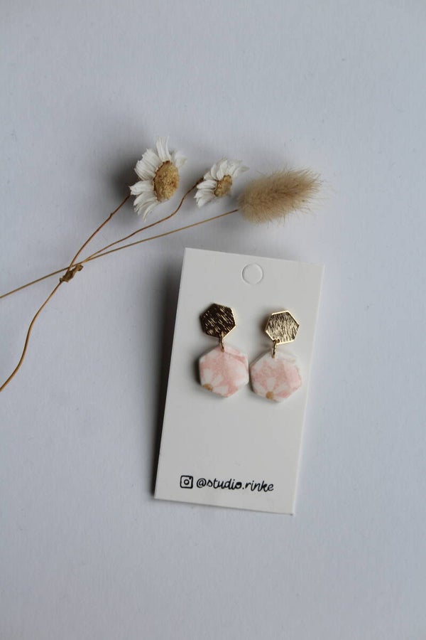 Blush Blossom Hex Charm