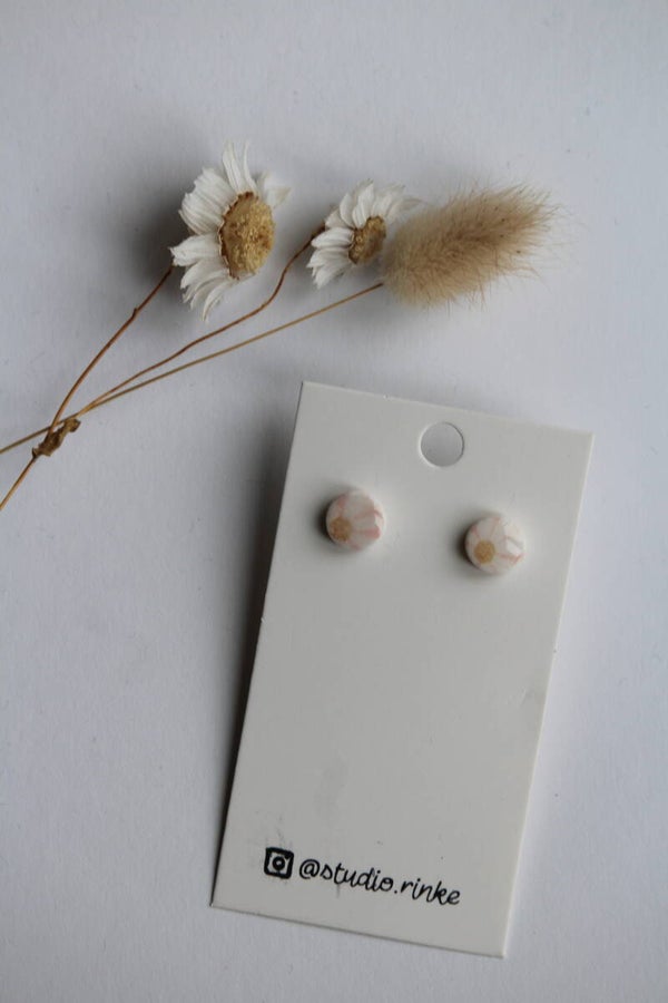 Blush Blossom Tiny Circle Stud