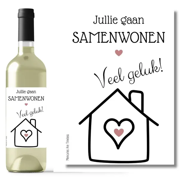Wijnetiket | Jullie gaan samenwonen