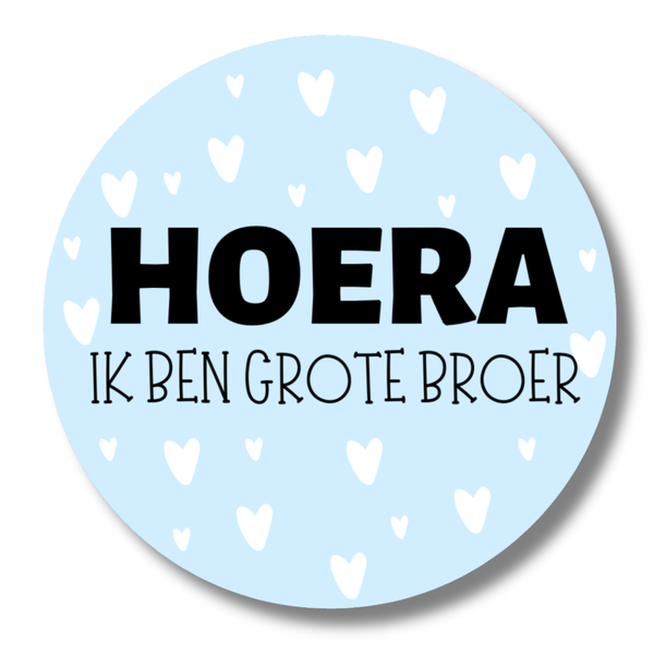 Stickers | Hoera Ik Ben Grote Broer