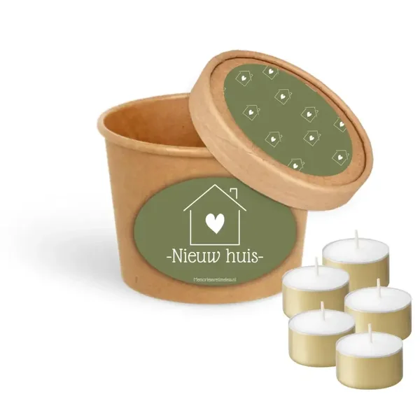 Kaarsjes in een potje | Nieuw huis cadeau