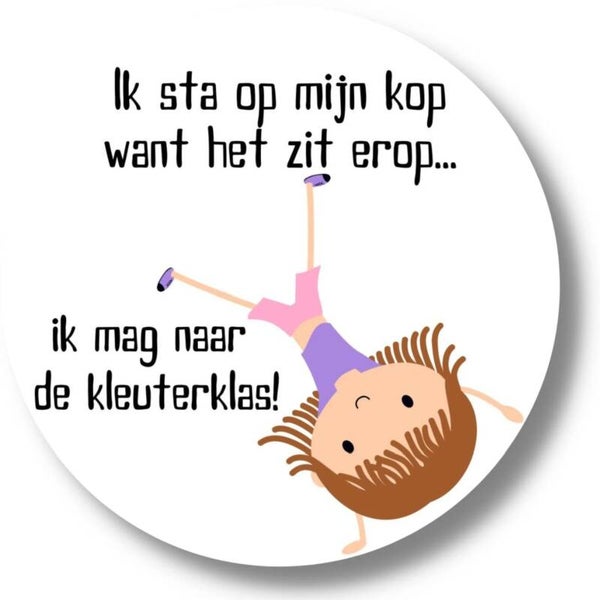 Stickers | Kleuterklas | Op mijn kop | Meisje