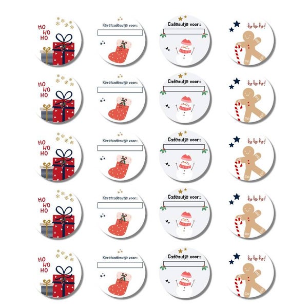 Kerst | Stickers | Peperkoekmannetje