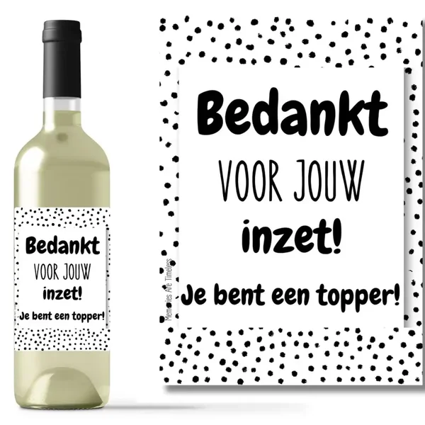 Wijnetiket | Bedankt voor jouw inzet!