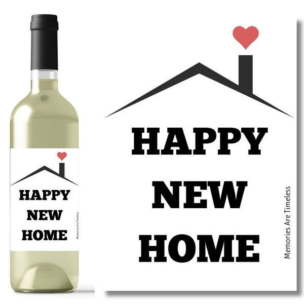 Wijnetiket | Happy New Home