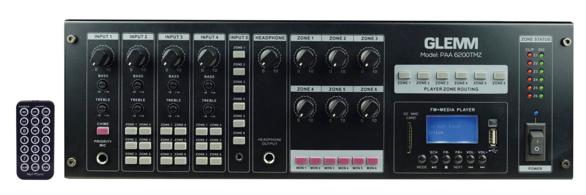 Amplifikator PA 1200W me 6 Zona - Karma PAA 6200TMZ