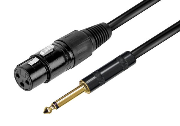 Kabllo Mikrofonike XLR F / Jack 6.3 mm M, 6 m - Karma RDM C76