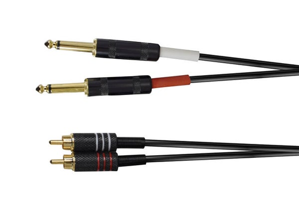 Kabllo Audio 2× Jack 6.3 mm M / 2× RCA M, 3 m - Karma RDM C83