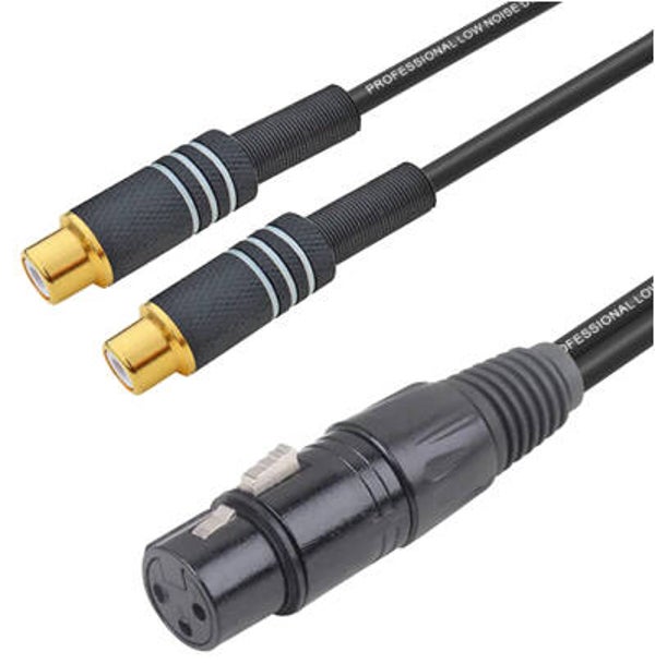 Sdoppiator Audio XLR F në 2× RCA F - RDM CL34
