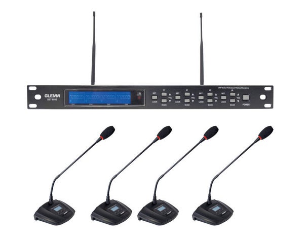 Sistem konferencash wireless me 4 mikrofona tavoline - SET 8042