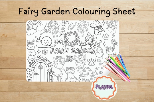 Fairy Garden Colouring Sheet