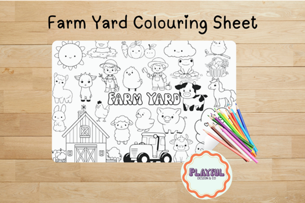 Farmyard Colouring Sheet