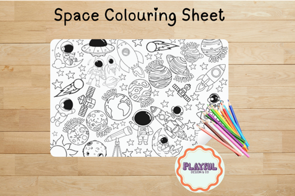 Space Colouring Sheet