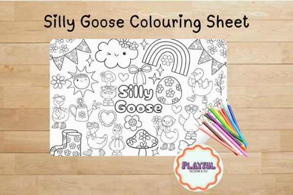 Silly Goose Colouring Sheet