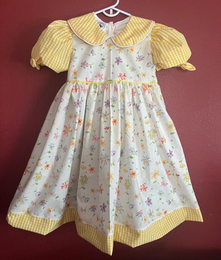 Yellow Calico Dress