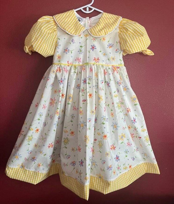 Yellow Calico Dress