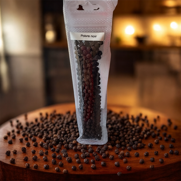 Recharge d épices poivre noir en grains 25g