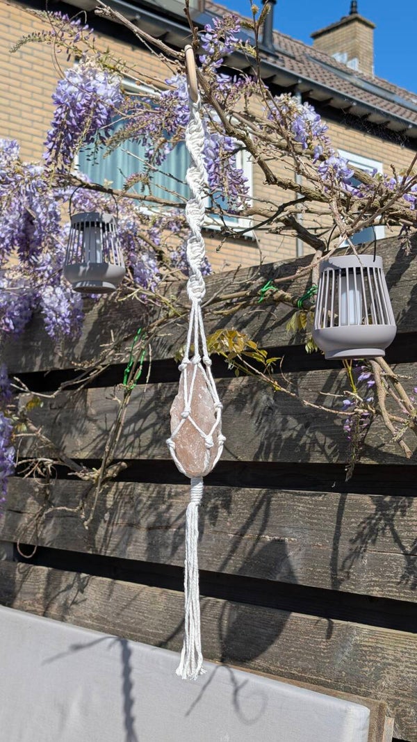 Zoutsteen XL macrame hanger